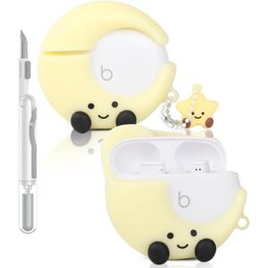 Case for Beats Studio Buds/Buds Plus Earbuds 2021/2023 with Cleaner Kit, Suublg Cute Cartoon Charging Case Protective Covers with Carabiner and Cleaning Pen (WANmoon)