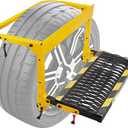 Tire Step for Truck Upgraded, SUV and RV Adjustable Folding Heavy Duty Wheel Step, Non-Slip Steel Surface, Max 350 Pounds
