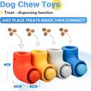 2 x Dog Puzzle Toys Bully Stick Holder & Treat-Dispensing Function Natural Rubber Chew Toys for Dogs Boredom Busters Dog Toys chewers for Medium & Large Breeds (1)