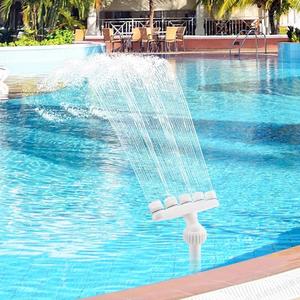 Pool Fountain,Adjustable Water Fountains for Above Ground & Inground Pools,with 5 Nozzles 360Direction Control Waterfall Sprinkler for Cooling Aerator Spray Swimming Pool Fountain,Pool Accessories