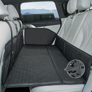 JOYTUTUS Non-Inflatable Car Bed Mattress, Folding Car Bed Mattress for SUV, Portable Camping Mattress with Storage Function, Back Seat Travel Mattress for Camping Sleeping