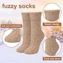 Loritta 5 Pairs Womens Fuzzy Socks Cozy Soft Fluffy Cute Cat Animal Winter Warm Slipper Socks Christmas Stocking Stuffers (F-dark Twist Design)