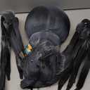Jewel Eyed Spider Halloween Decoration, 39" Wide, Black with Posable Legs, Lightweight Foam and Fabric, Perfect for Indoor Haunted Displays