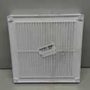 Vent Systems 8" x 8" Inch (Opening Dimensions) - Pack of 5 - Plastic White Soffit Vent Cover - Flat Square Air Vent Grille - Air Vent Deflector - HVAC 10" x 10" Inch (Overall Dimensions)