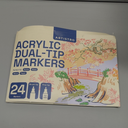 ARTISTRO 24 Pastel Dual-Tip Acrylic Paint Markers - Brush + Fine Tip Combo - Multi-Surface Paint Pens in Soft Colors