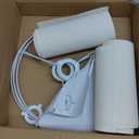 PATIKIL Drum Lamp Shades for Table Lamps 12"x12"x8" Linen Lampshade Set of 2 Easy Assembly Lamp Shade with E27 to E26/E14 Adapters for Floor Lamps Bedside Lamps, Beige (1.65" Spider)