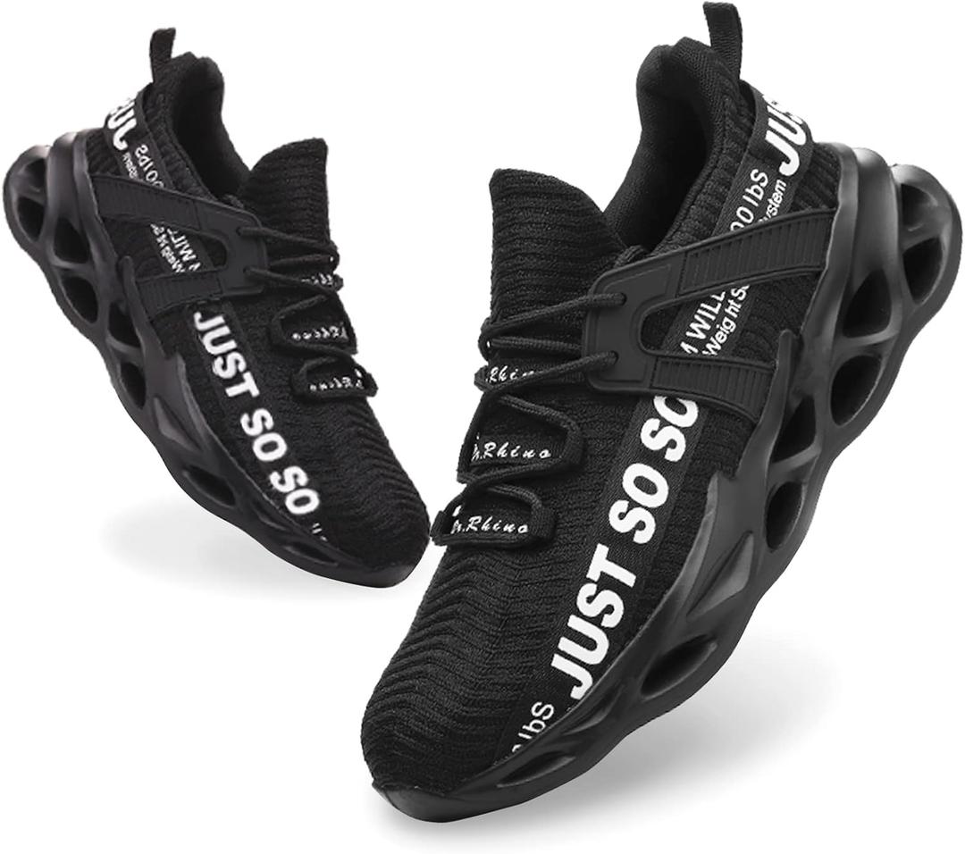 Furuian Steel Toe Shoes for Men Women Lightweight Slip On Safety Work Shoes Comfortable Steel Toe Sneakers, 14.5 Women/13 Men, Black