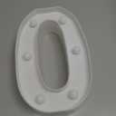 HXWEIYE Light Up Numbers-0, LED Marquee Number Lights Sign 26 Alphabet and 10 Number for Party Bar Birthday, Light Up Letters Battery Powered Warm White Christmas Decoration Numbers Lights