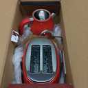 MegaChef 1.7 Quart Electric Tea Kettle and 2 Slice Toaster Combo (Red) (One Size)