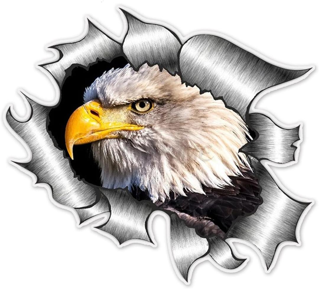 Eagles Decal American Flag Eagle Decal Logo Sticker Fits Car Hood Decal Bonnet Side Univeral Birds Hawk Eagle Stickers Window Decals For Vehicles Emblem Badge Auto Styling Car Graphics (15x14cm Eagle)