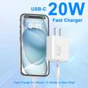 [Apple MFi Certified] iPhone 17 16 15 Pro Max Charger Fast Charging | 2 Pack 20W Type C Charger Fast Charging Block with 6FT USB C Charging Cable for iPhone 17/17 Pro/17 Pro Max/Air/16 15 Pro Max