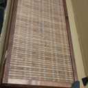 6 Panel Short Room Divider Screen,Brown Freestanding Partition,Small Bamboo Panel Divider for Room Seperation,3.95 FT Tall