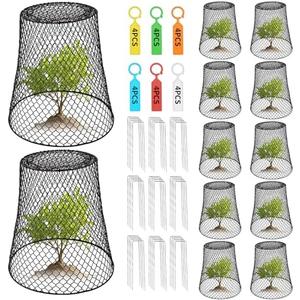 Qurhafoo 12Pcs Chicken Wire Plant Covers Protectors from Animals, Garden cloches Plants Cages Outdoor, Garden Protection from Animals, Keep Animals Out (XL)