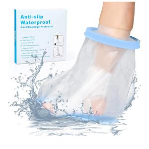 Sumifun Waterproof Foot Cast Covers for Shower Adult with Non-slip Padding Bottom, Watertight Ankle Cast Protector Keep Wounds Dry