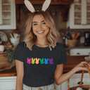 Mommy and Me Easter Outfits Mama and Me Bunny Matching Shirts Cute Peeps Graphic Tee Matching Family Easter Outfits Gray