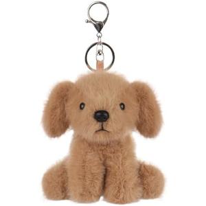 Apricot Lamb Plush Labrador Dog Puppy Stuffed Animal Soft Keychain for Kids Bag, Purse, Backpack, Handbag