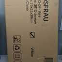 HAUSFRAU Ottoman with Storage Bench Folding Foot Rest Stool White