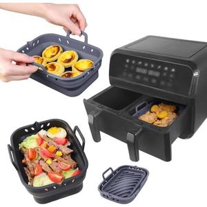 Original Air Fryer Silicone Liner, 4 piece set for your air fryer daily essential use, reusable, cleanliness maintaining good condition of your air fryer. The liners are 8.1inch 100% platinum silicone