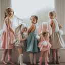 Toddler Baby Girl Easter Outfit Sister Mathing Clothes Bunny Romper/Dress Bodysuit with Rabbit Ear Tail Summer Clothes (6-12 Months)