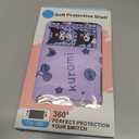 DLseego Little Devil Rabbit Switch Protective Case Soft TPU Shell Shockproof Scratch Resistant Cover Joy Con Skin with 4PCS Lovely Bunny & Cat Paw Thumb Grips Caps for Switch 2017-4 Photos Purple