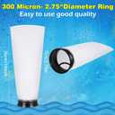 Jecery 8 Pcs 2.75 Inches Ring Filter Socks 300 m for Saltwater Aquarium Filter
