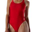Speedo Women's Swimsuit One Piece Prolt Super Pro Solid Adult (36, Speedo Red)