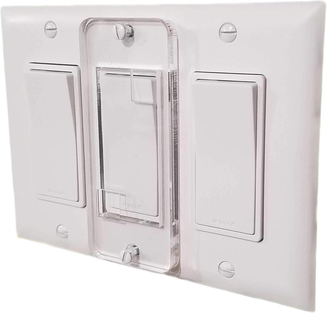 2 x Decora Switch Plate Cover Guard, Child Protection, Residential, Lighting, Sump Pump, Indoor/Outdoor