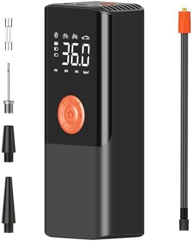 Tire Inflator Portable Air Compressor- One Click Smart Pump Tire Inflator for Car, Motorcycle, Bicycle and More (Event)
