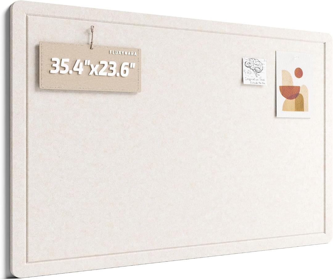Fluxynara Felt Bulletin Board, 35.4"x23.6", Oatmeal
