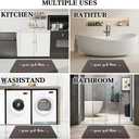 Bath Mat, Bathroom Mat Rugs Super Absorbent Shower Mats Non Slip Quick Dry Thin Rubber Mats for Bathroom Floor Fit Under Door, Shower Rug for Bathtub, Shower, Beige (2'3" x 1'5" (Rectangular), Rectangle White-dark)