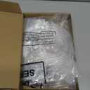 Henoyso 12 Pcs Christmas Clear Gift Bags Plastic Candy Treat Goodie Bags Red Foil Santa PVC Wrap Totes with Handles and Ribbon Xmas Party Favors (Snowman and Christmas Tree, 7.8 x 7.8 x 3.1 Inch)