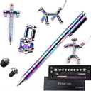 Fidget Pen for Adults Kids,Fidget Toy Decompression Magnetic Metal Pen, Desk Toys Multifunctional Deformable Magnet Writing (Colorful)