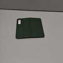 SHIELDON Case Wallet for Galaxy S25 Edge 5G 6.7", Genuine Leather Flip Kickstand RFID Blocking Credit Card Holder Magnetic Shock Absorbing Cover Compatible with Galaxy S25 Edge 2025 - Evergreen