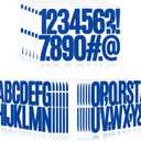 288 Pcs 18 Sheets Letter Stickers,Self Adhesive Waterproof 3 Inch Mailbox Numbers Vinyl Stickers,Alphabet Decals for Water Bottle,Window,Classroom,Car,Laptop,Scrapbook (Blue, 3 Inch)