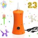 AXHJ Balloon Pump Electric Air Pumps for Long Balloons, Electric Air Balloon Pump, Balloon Inflator for Foil Twisty Animal Balloons in Birthday Party for Decorations (Orange)