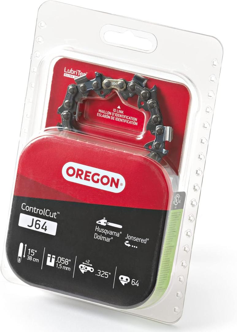 Oregon J64 ControlCut 15-Inch Chainsaw Chain, Fits Husqvarna, Dolmar, Jonsered
