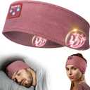 Perytong Sleep Headphones Wireless, Bluetooth Sports Headband Headphones with Ultra-Thin HD Stereo Speakers Perfect for Sleeping,Workout,Jogging,Yoga,Insomnia, Air Travel, Meditation (Brick-Red)