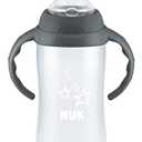 NUK Learner Cup, 10 Ounce, Tritan Gray Star – BPA Free, Spill Proof Sippy Cup, Pack of 2
