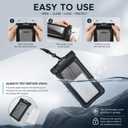 NEPHI IPX8 Floating Waterproof Phone Pouch 2 Pack-Up to 8.0"Floating Phone Case for iPhone Andriod, Dry Bags for Vacation Beach Pool Kayak Cruise Travel Essentials (Black White 2 Pack)