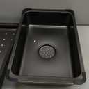 Kitchen Sink Double Waterfall Sink With LED Display With Cup Washer, Soap Dispenser, Waterfall Mixer, Worktop Controller, Etc. Workstation Kitchen Sink (Gun Grey, 35.4 * 19.7 * 8.7 IN)