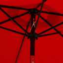 Blissun 7.5 ft Patio Umbrella, Yard Umbrella, Outdoor Market Umbrella with Push Button Tilt Crank (Red)