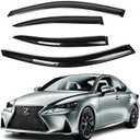 Sunwei Fits for Lexus IS250 2006-2012 Side Window Vent Visor Sun Rain Deflector Guard, Black (05 0612)
