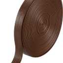 uxcell 5 Yard 10mm PU Faux Leather Strips, Fold Over Leather Strap Roll Double Sided Faux Supplies for DIY Craft Projects, Brown