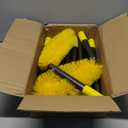 Gutter Cleaning Tools from The Ground, 10 FT Gutter Cleaning Brush with Telescopic Pole, Long Reach Gutter Guard Roofing Tool for Removing Leaves and Debris