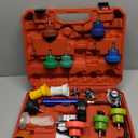 18pack Universal Radiator Pressure Leak Tester Kit, Automotive coolant Pressure Tester kit for Motorcycle Car Truck (Red)