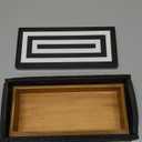 Handicrafts Home Decorative Storage Box 10x4.5  Remote Control Holder, Jewelry Organizer, Modern Decorative Box with Lid, Boho Chic Home Dcor Accent, Vintage Memory Box for Living Room Shelf Dcor (Concentric)