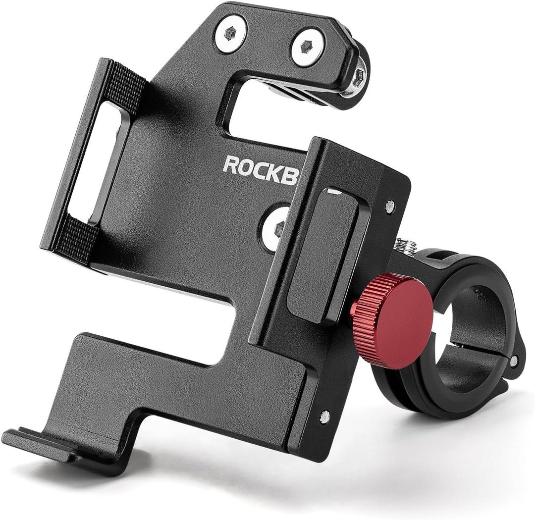 ROCKBROS Bike Phone Holder, Aluminum Bike Phone Mount Holder,Handlebar Mounted Cell Phone Holder Universal Bicycle Phone Mount for 4.7-7.1 Inch Phones