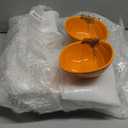 Maxcheck 8 Pcs Pumpkin Shaped Plates and Ceramic Pumpkin Bowls Kit Pumpkin Dinnerware for Thanksgiving Halloween Indoor Fall Table Decor(Orange)