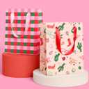 XO, Fetti Western Gift Bag Set - 6 pcs | Cowboy Birthday Gift Wrap, Decorative Christmas Bag, Bachelorette Party Favor