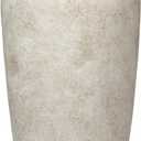 Briful 9.06'' Large Ceramic Rustic Vase Shabby Vintage Textured Vase, 4.33'' Wide Mouth Pampas Vase for Fake Flowers Branches, Farmhouse Home Dcor, Weddings Shelf Table Decor,Heige (Beige)